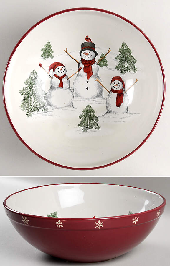Yuletide 10" Large Salad Serving Bowl by St Nicholas Square-1