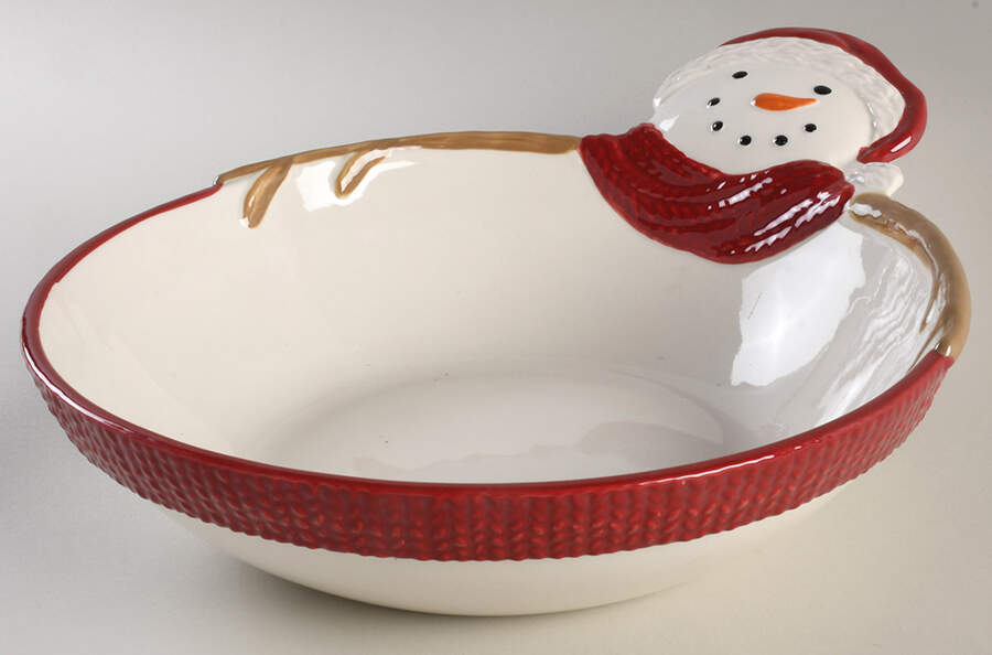 Yuletide 10" Round Serving Bowl by St Nicholas Square-1