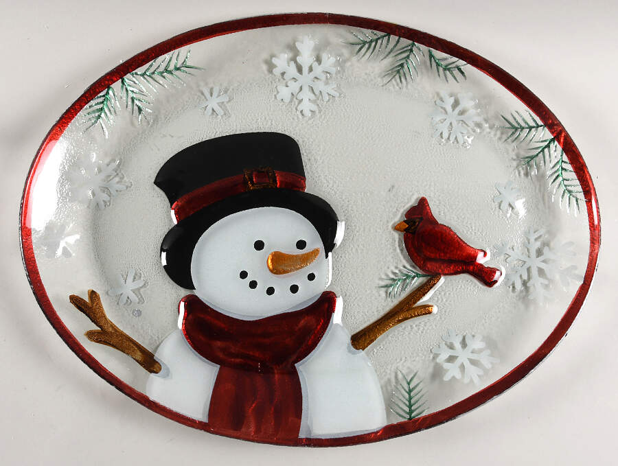 Yuletide 16" Oval Serving Platter by St Nicholas Square-1