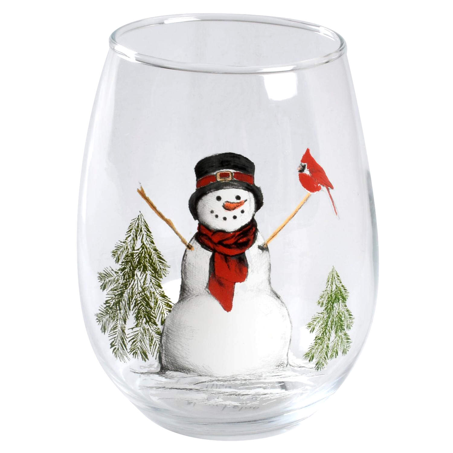 Yuletide Glassware Stemless Wine by St Nicholas Square-1