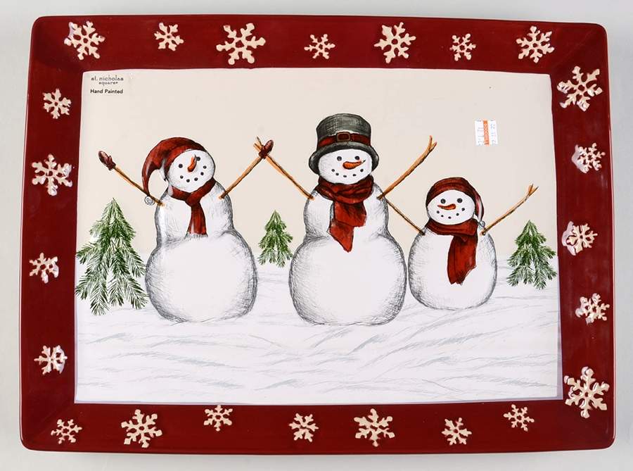 Yuletide 16" Rectangular Serving Platter by St Nicholas Square-1