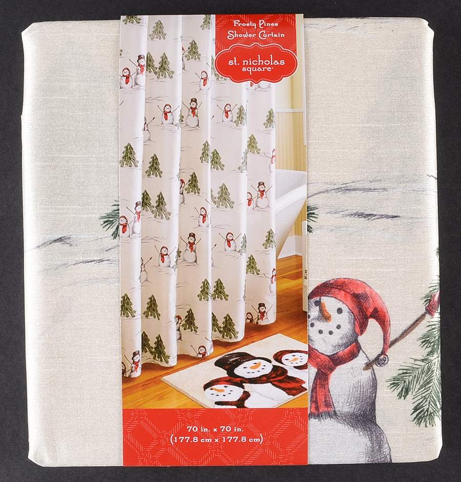 Yuletide 70" X 70" Shower Curtain by St Nicholas Square-1