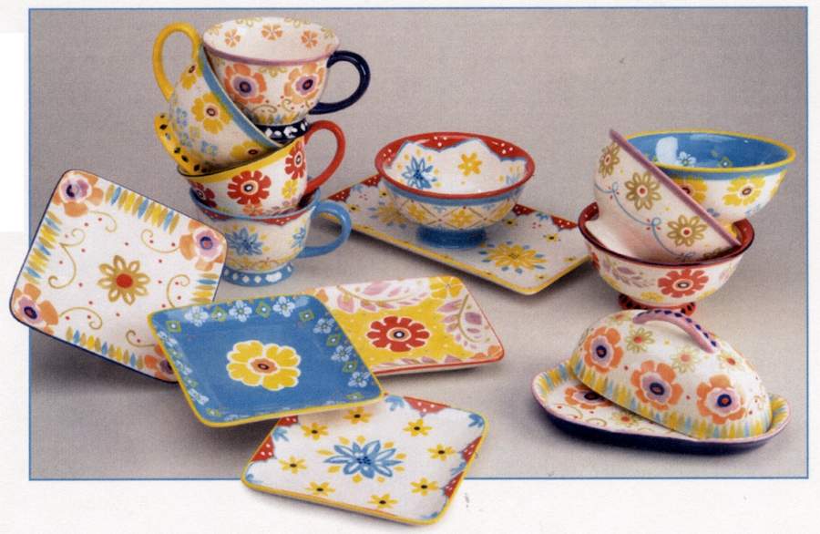 Flower Power Square Bread & Butter Plate by Signature-1