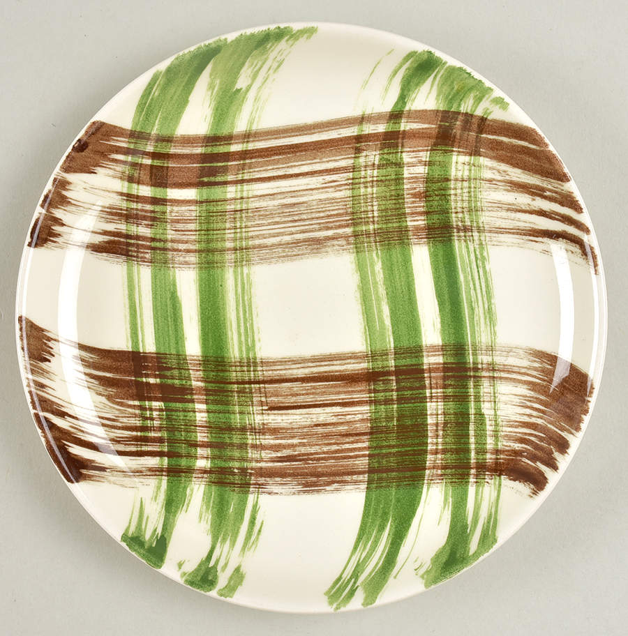 Scots Clan Green & Brown Bread & Butter Plate by Stetson-1