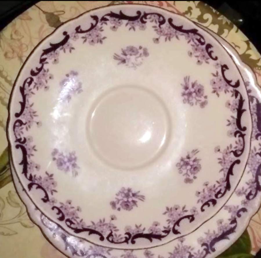 Heavenly Mauve Saucer by Shelley-1