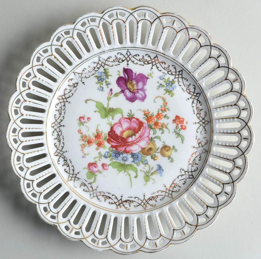 Dresden Flowers Salad Plate by Schumann - Bavaria-1