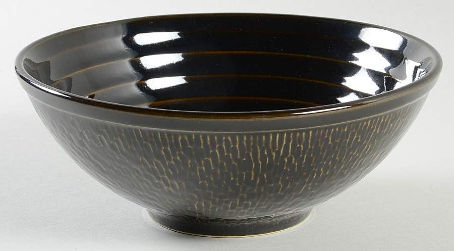 Spectrum Black Soup/Cereal Bowl by Sango-1
