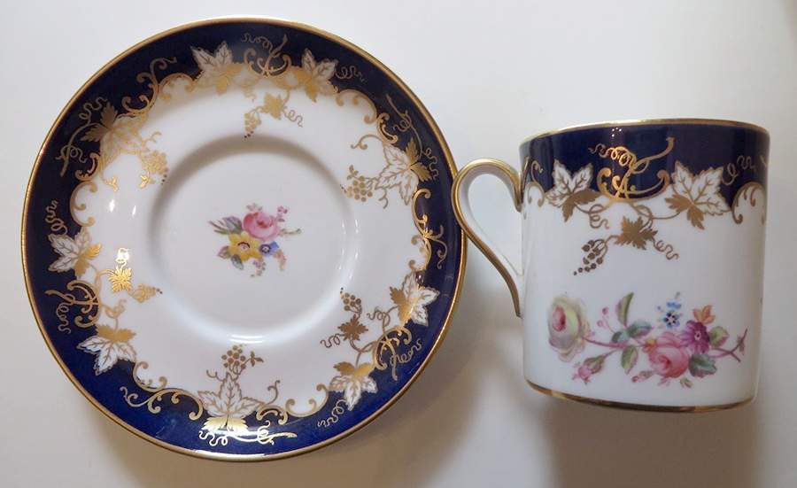 Vintage Flat Demitasse Cup & Saucer Set by Spode-1