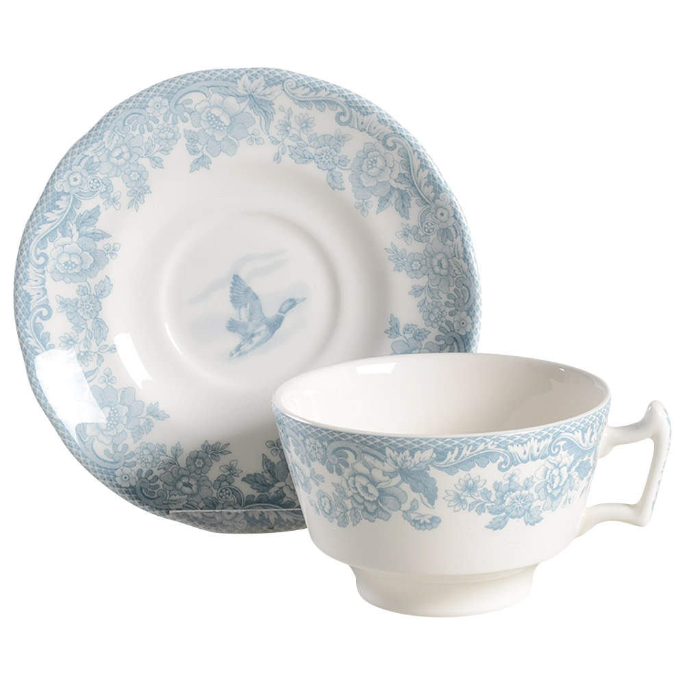 Delamere Lakeside Footed Cup & Saucer Set by Spode-1