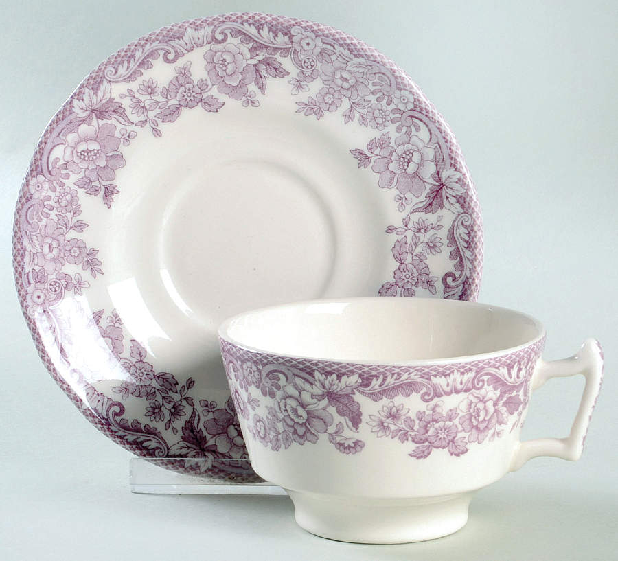 Delamere Bouquet Footed Cup & Saucer Set by Spode-1