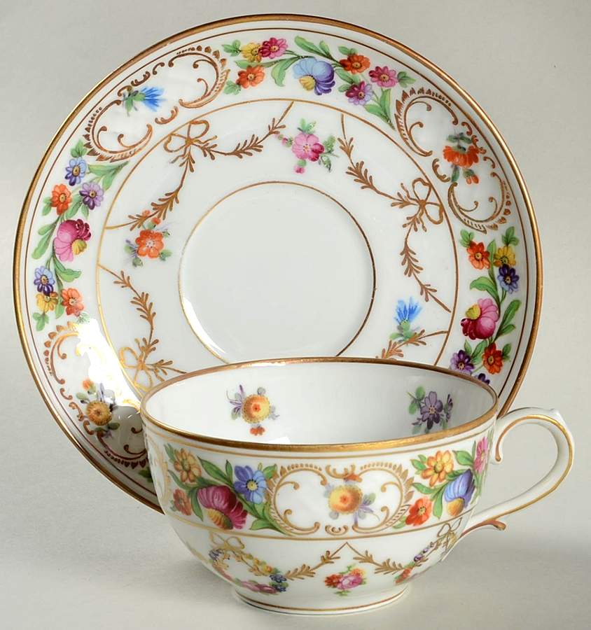 SCH729 Flat Cup & Saucer Set by Schumann - Bavaria-1
