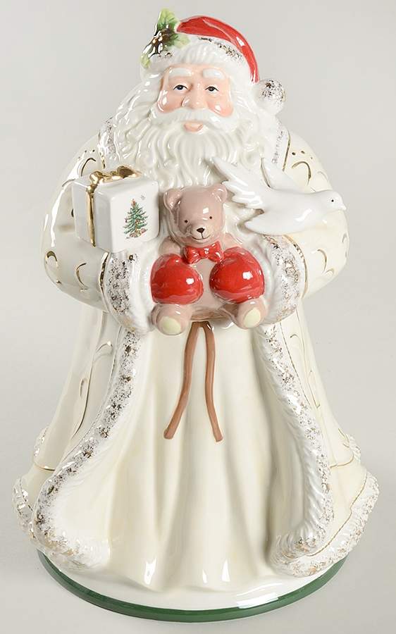 Christmas Tree Figural Cookie Jar & Lid by Spode-1