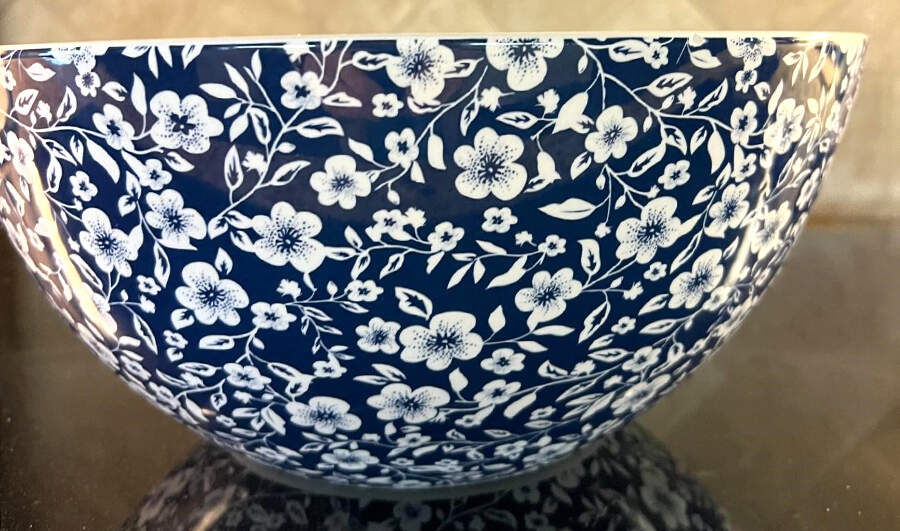 Antique Floral 10" Round Serving Bowl by Sur La Table-1