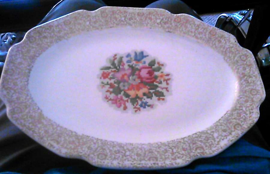 Priscilla 12" Oval Serving Platter by Stetson-1