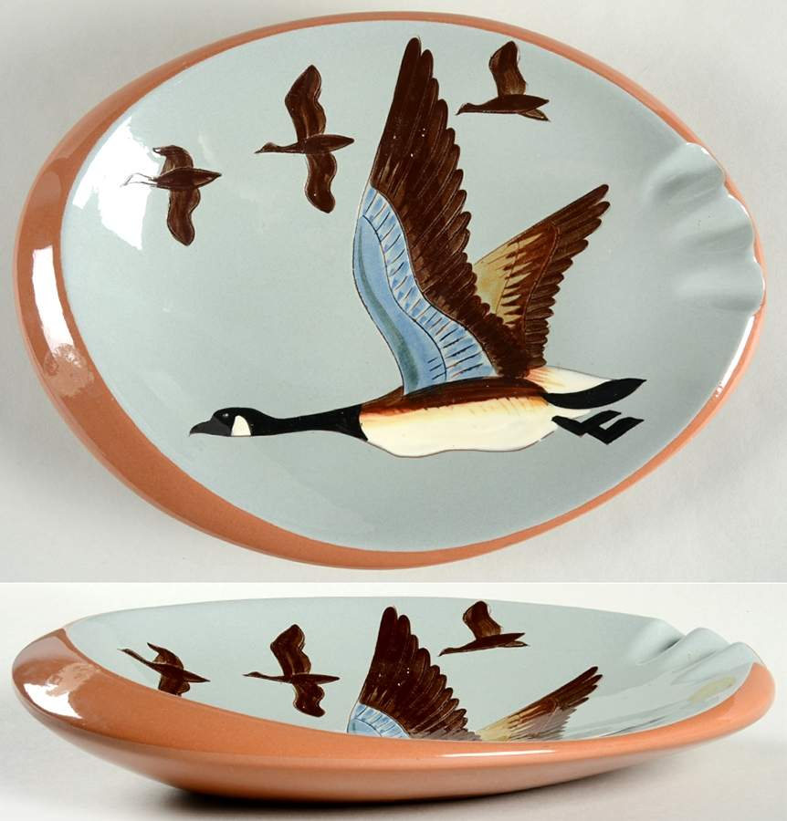Canada Goose Oval Ashtray by Stangl-1