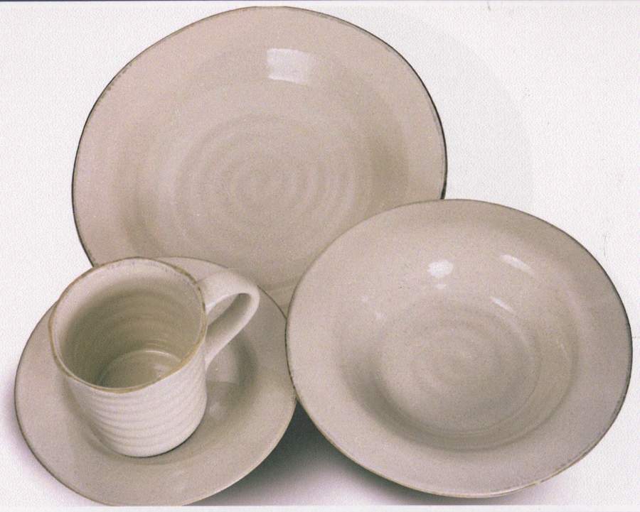 Sierra White Dinner Plate by Sterling Home(China)-1
