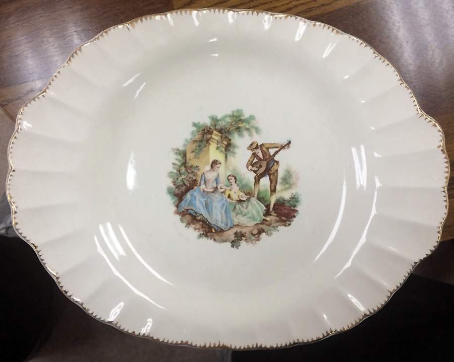 Serenade (1 K-G.F.E.) 8" Oval Vegetable Bowl by Sebring Pottery-1