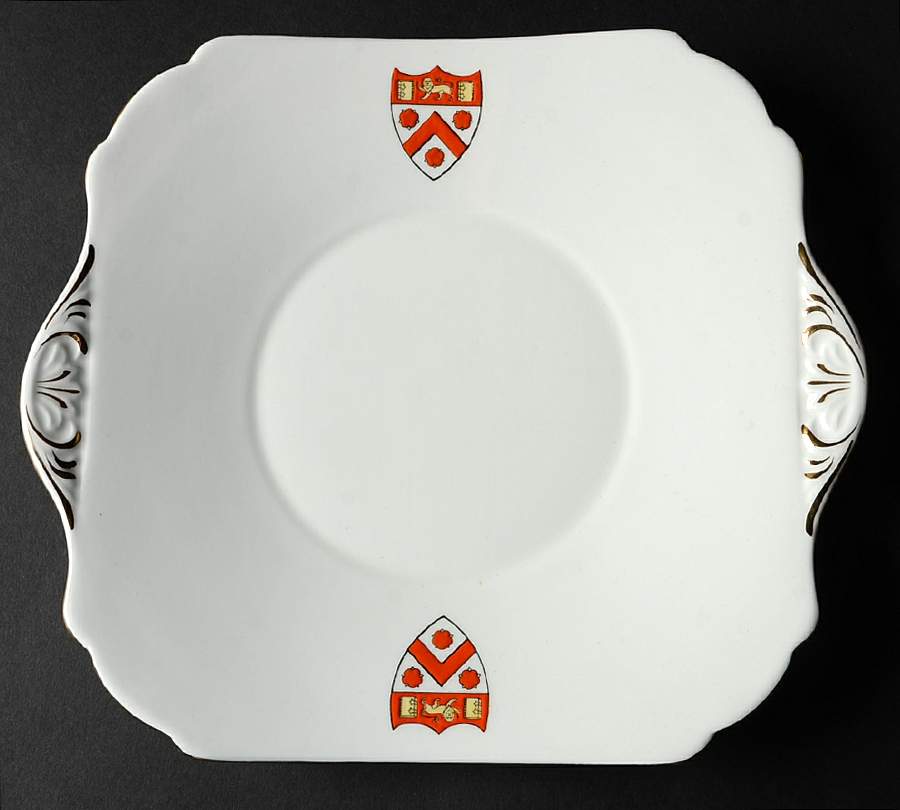 SHE84 Square Handled Cake Plate by Shelley-1
