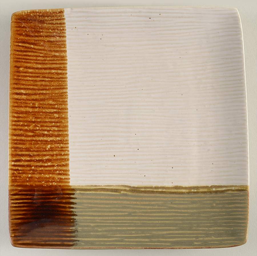 Odyssey Brown Square Salad Plate by Sango-1