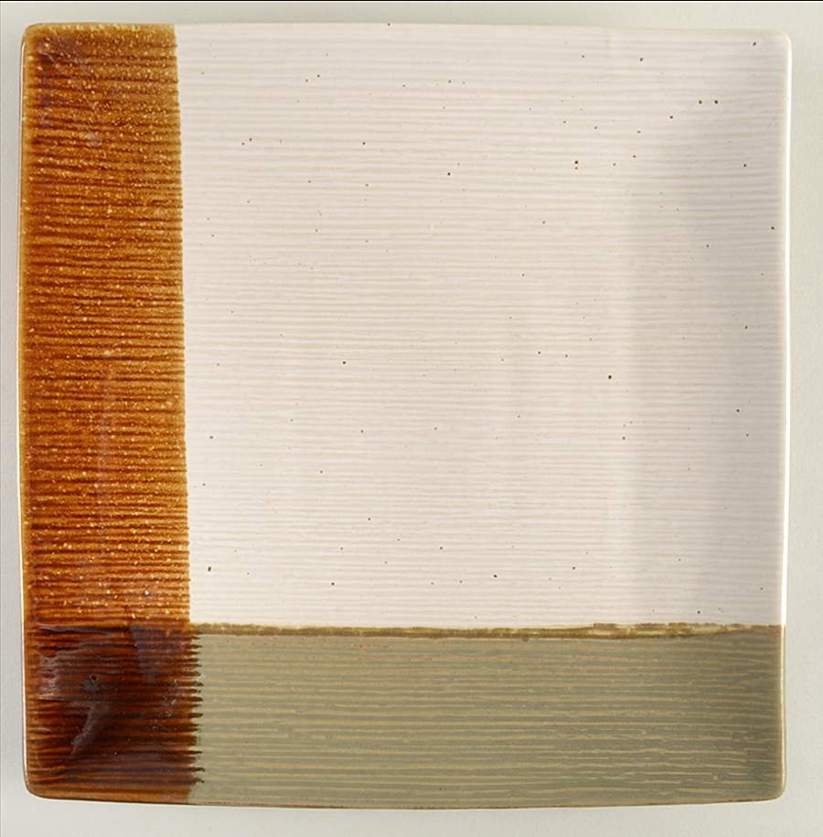 Odyssey Brown Square Dinner Plate by Sango-1