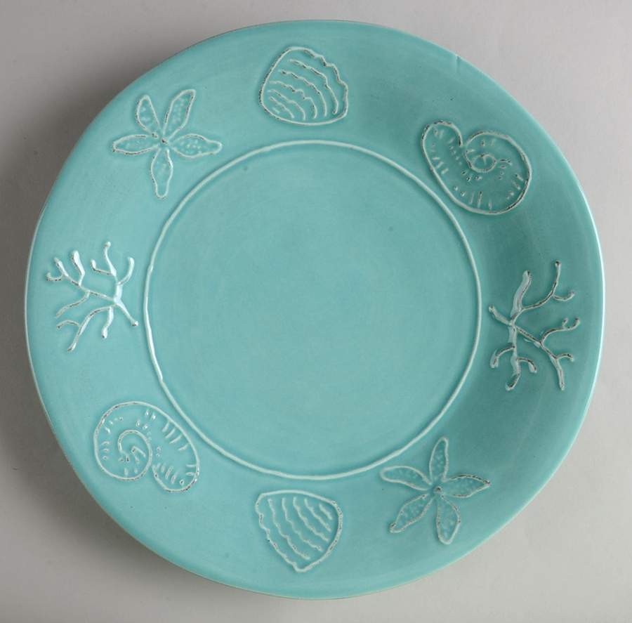 SWZ7 Aqua Green Dinner Plate by Sweet Ceramics (La Ceramica d'Italia)-1