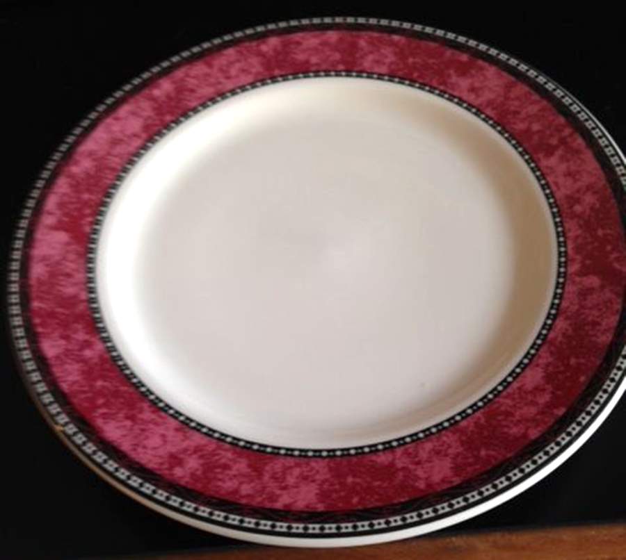 Crimson Marble Luncheon Plate by Syracuse-1