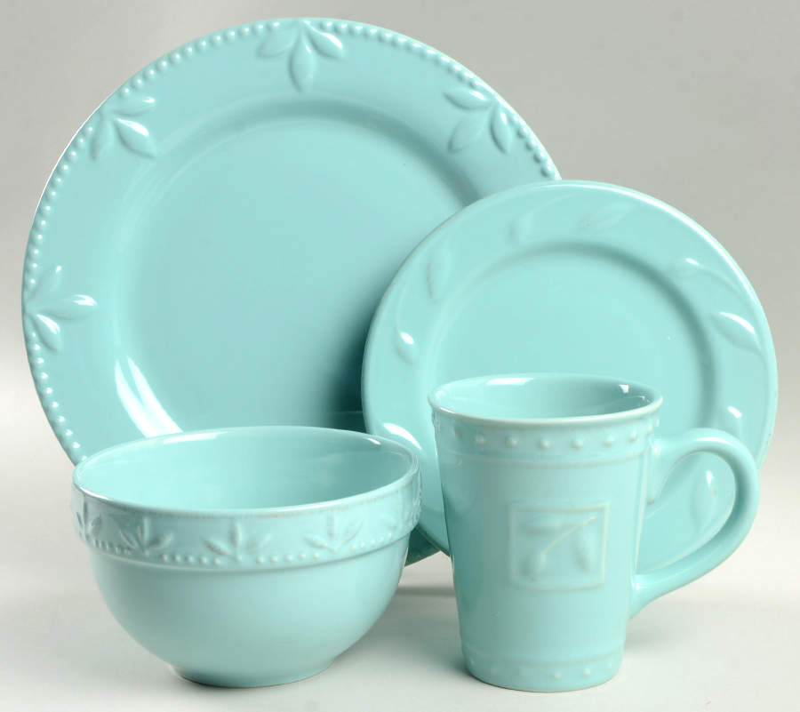 Sorrento Aqua 4 Piece Place Setting by Signature-1