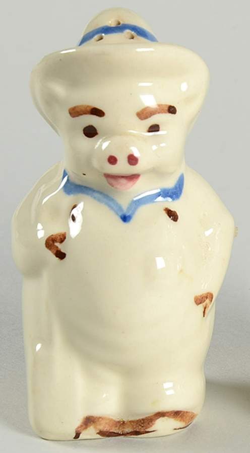 Farmer Pig Individual Figural Pepper Shaker by Shawnee-1