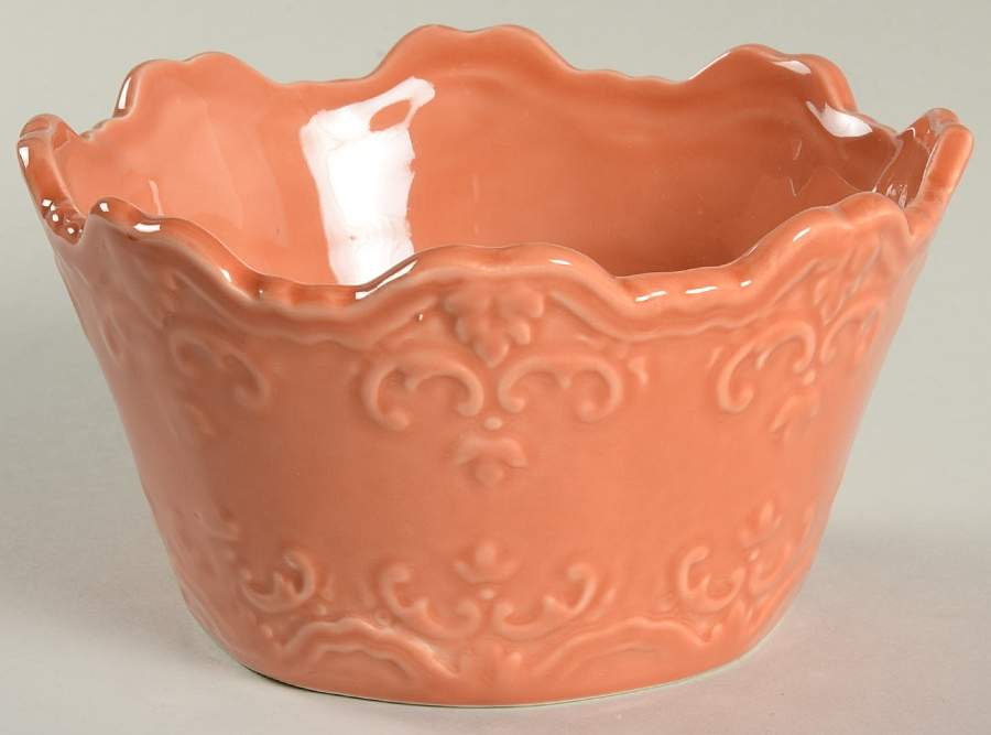 Fancy Scroll Terra Cotta Soup/Cereal Bowl by Sweet Olive Designs-1