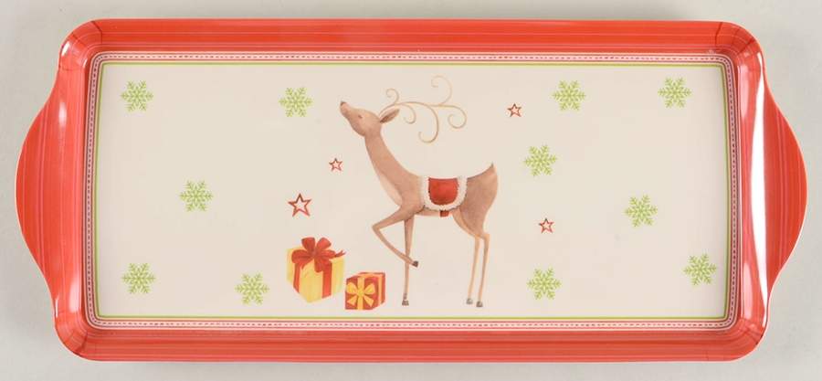 Christmas Jubilee 15" Handled Melamine Sandwich Tray by Spode-1