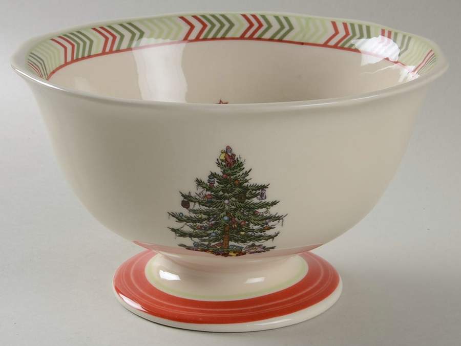 Christmas Jubilee 7" Footed Bowl by Spode-1