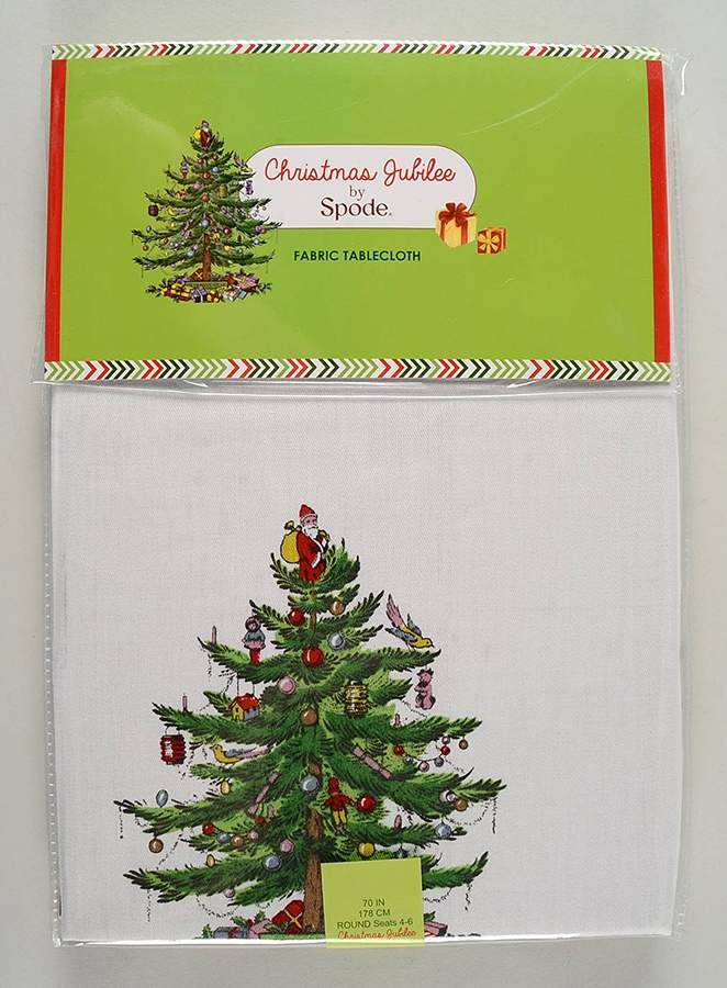 Christmas Jubilee 70" Round Tablecloth by Spode-1