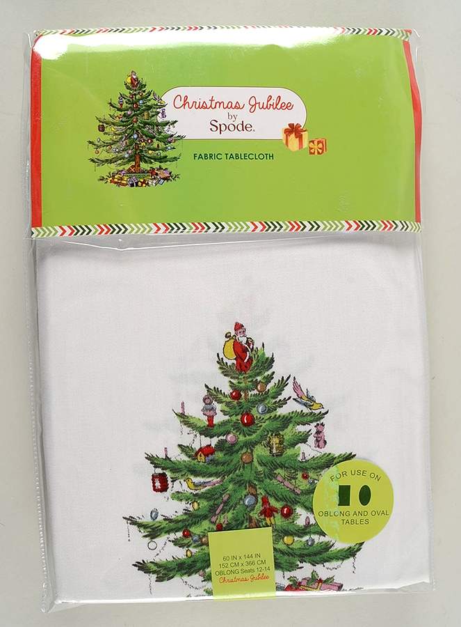 Christmas Jubilee 60" X 144" Oblong Tablecloth by Spode-1