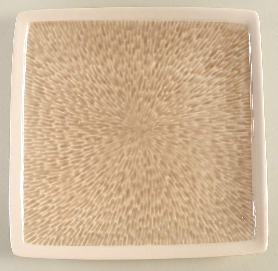 Vega Taupe Square Salad Plate by Sango-1