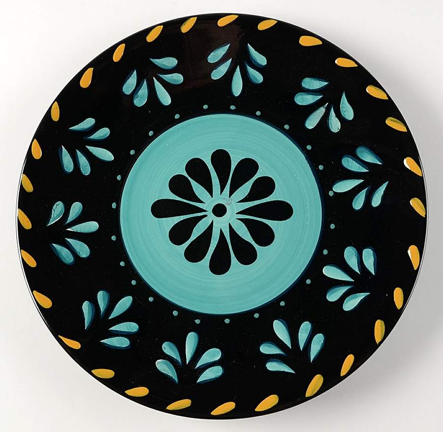Escolta Teal Dinner Plate by Simplemente Delicios-1