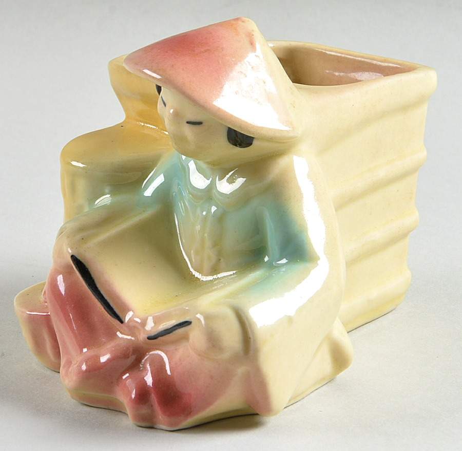 Planters Chinese Girl with Book Planter by Shawnee-1