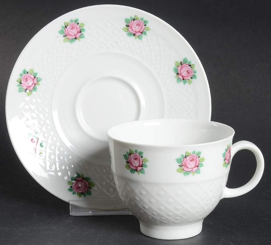 SLT482 Footed Cup & Saucer Set by Seltmann-1