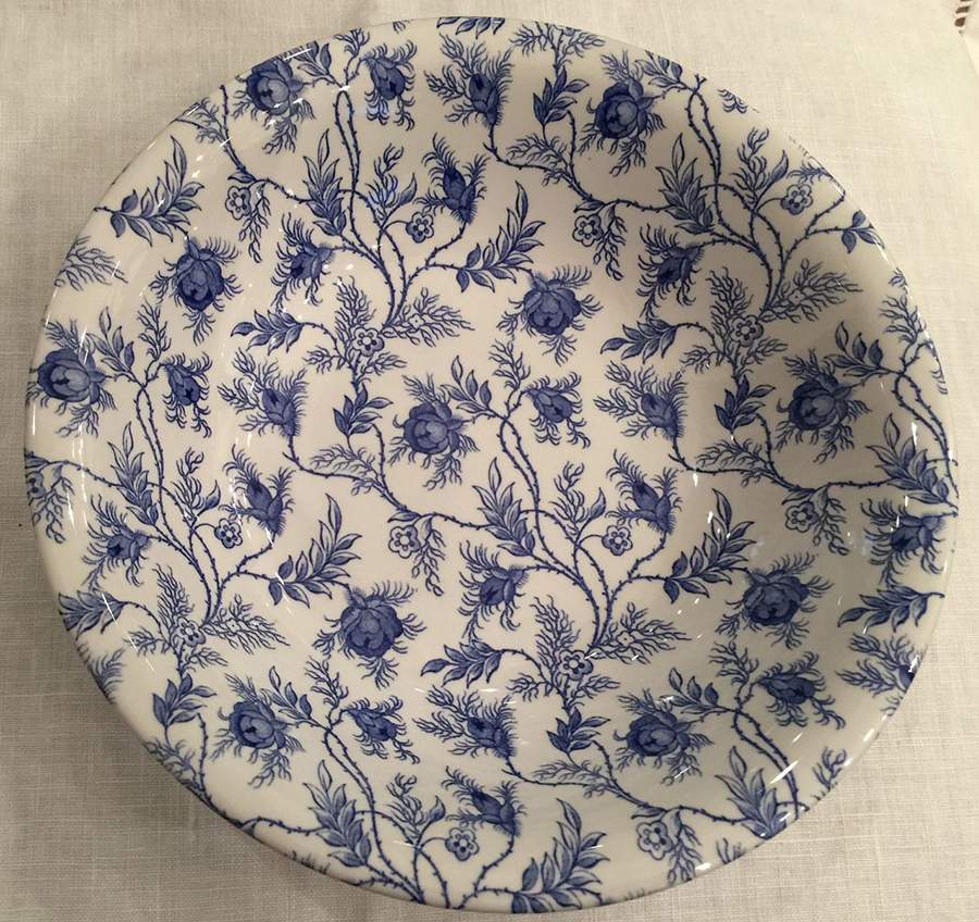 Rosebud Chintz Blue Ascot Coupe Cereal Bowl by Spode-1