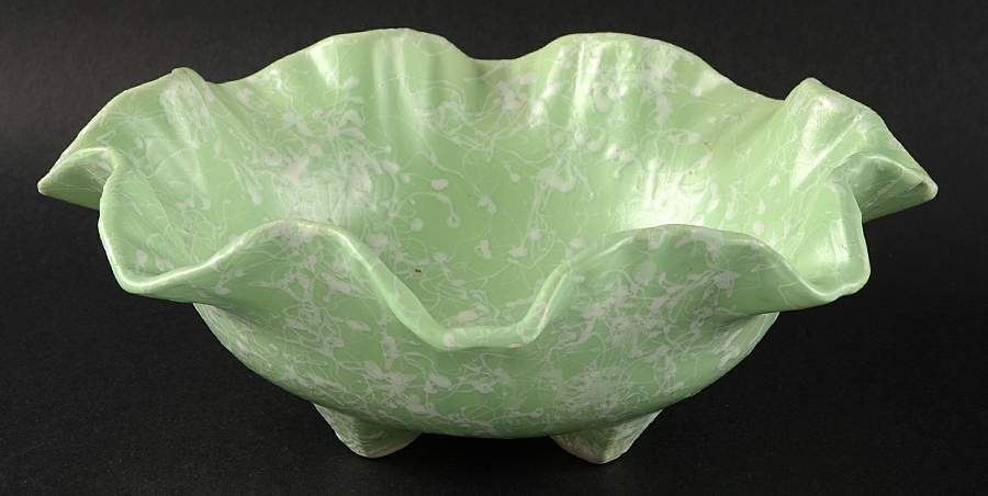 Cameo Green (Matte) Footed Centerpiece by Shawnee-1