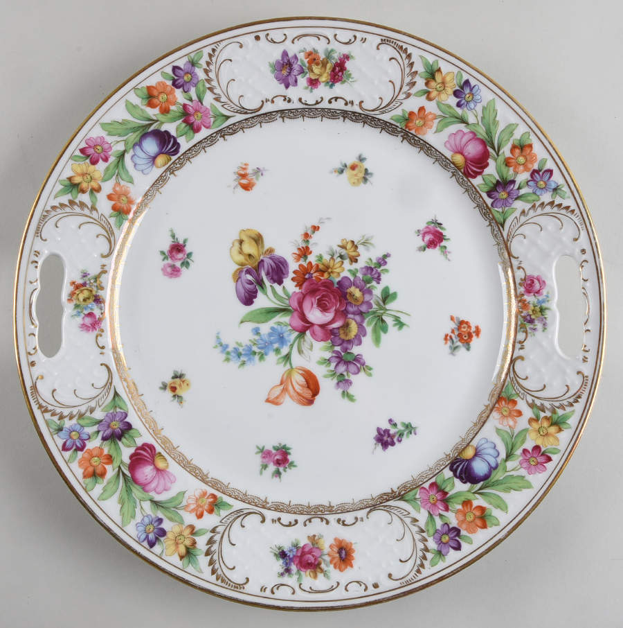 SCH772 13" Handled Chop Plate (Round Platter) by Schumann - Bavaria-1