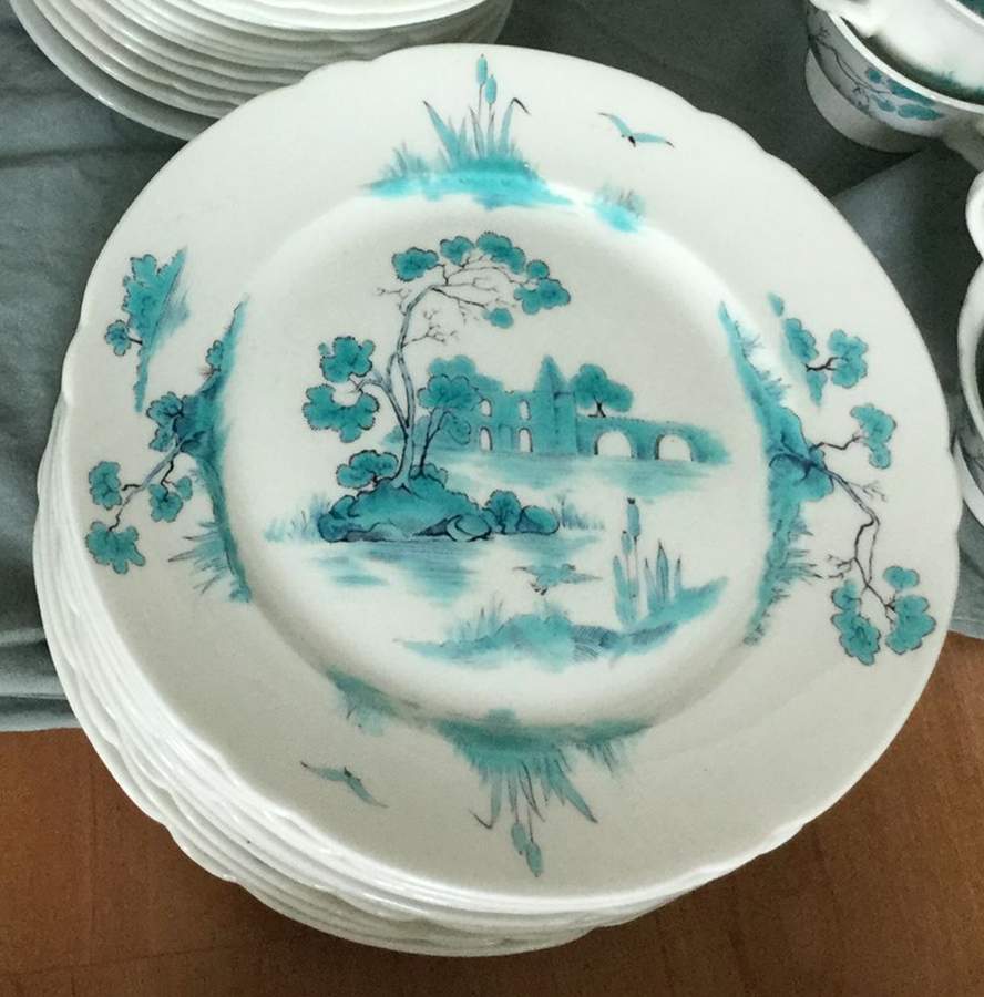 Castle-Aqua Luncheon Plate by Shelley-1