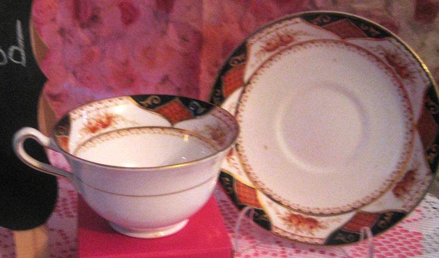 Cella Footed Cup & Saucer Set by Sampson Bridgwood-1