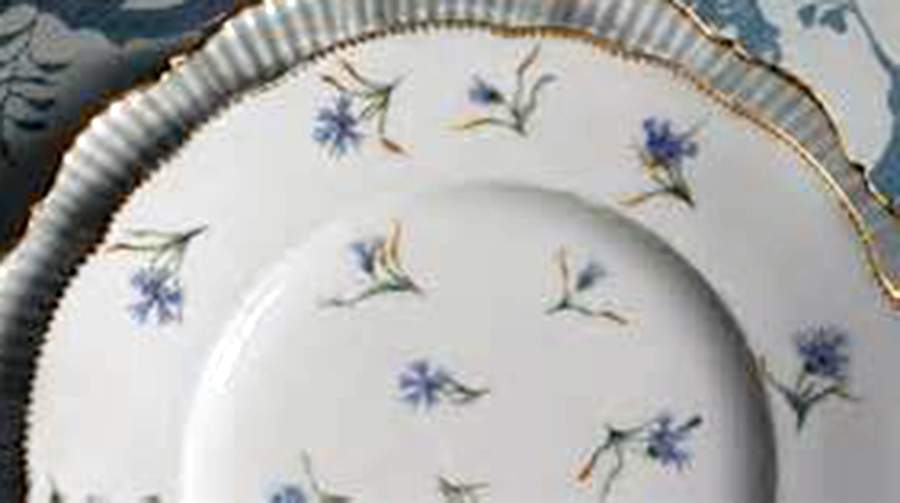 Cornflower Salad Plate by Sevres Porcelain (France)-1