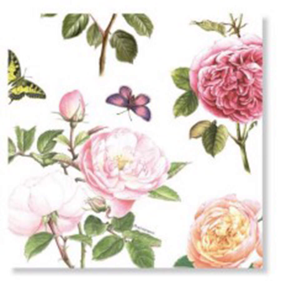 Roses Package of Paper Beverage Napkins by Spode-1