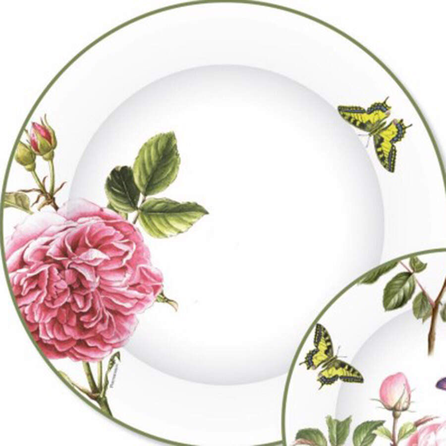 Roses (Pack of 16) Paper Dinner Plates by Spode-1