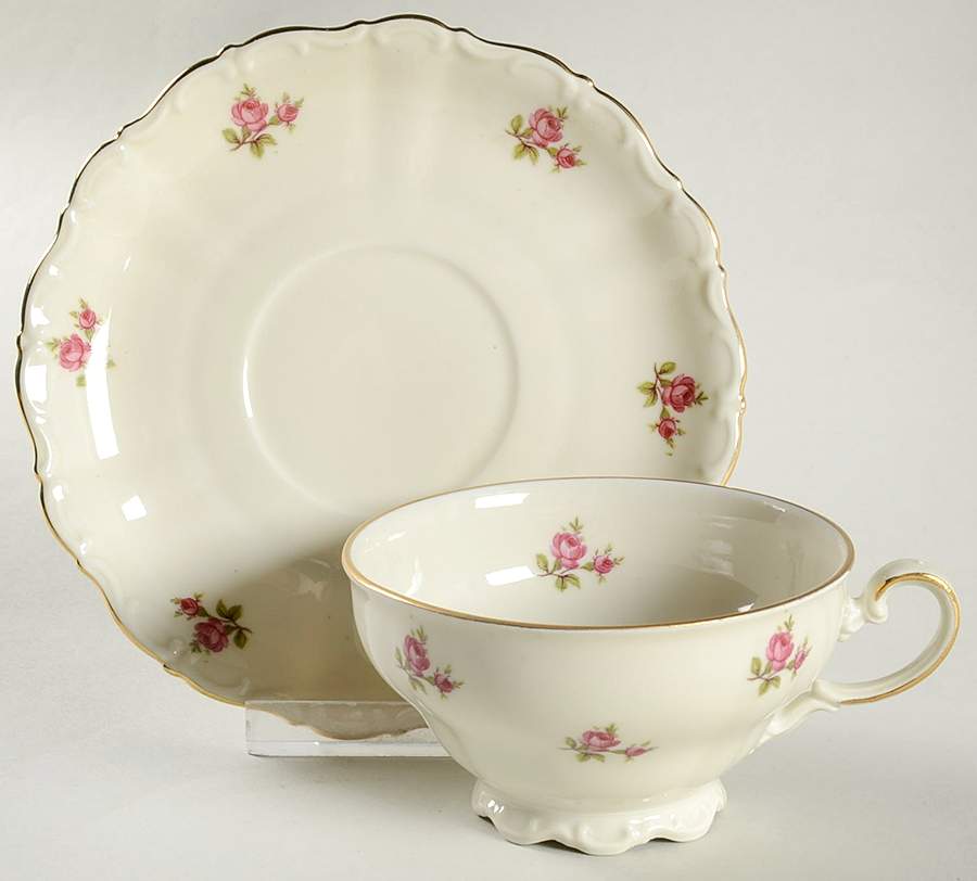 SLT496 Footed Cup & Saucer Set by Seltmann-1
