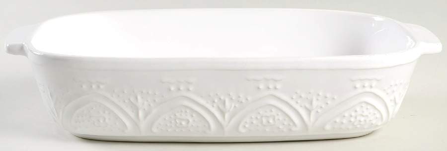 SWZ8 White 13"  Rectangular Baker by Sweet Ceramics (La Ceramica d'Italia)-1