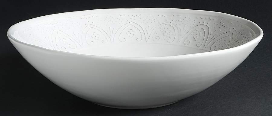 SWZ8 White 12" Large Salad Serving Bowl by Sweet Ceramics (La Ceramica d'Italia)-1