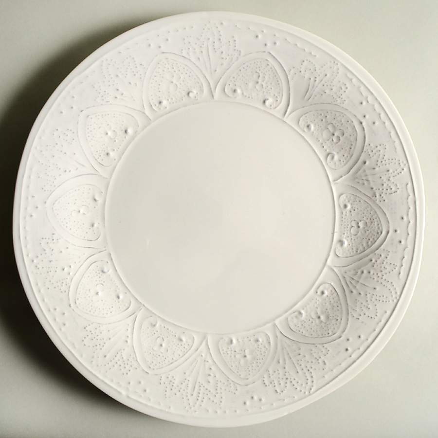 SWZ8 White 15" Chop Plate (Round Platter) by Sweet Ceramics (La Ceramica d'Italia)-1