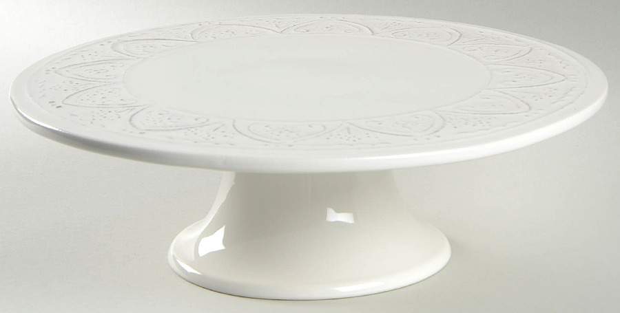 SWZ8 White 12" Diameter Pedestal Cake Stand by Sweet Ceramics (La Ceramica d'Italia)-1